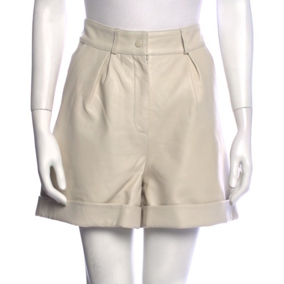 Retrofete Mila Leather Shorts Size M - Picture 15 of 16